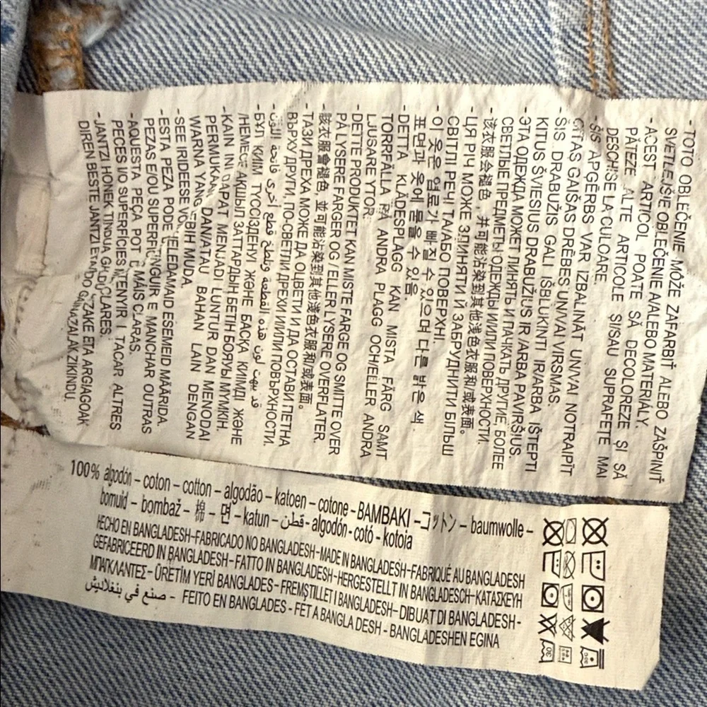 Zara Light Blue Denim Midi Skirt with Front Slit - Picture 6 of 9